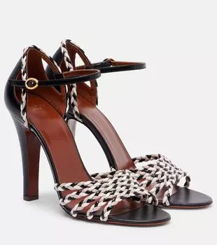 Туфли-лодочки Hi Dolly 105 с плетёным кожаным верхом Valentino Garavani, Black Mix