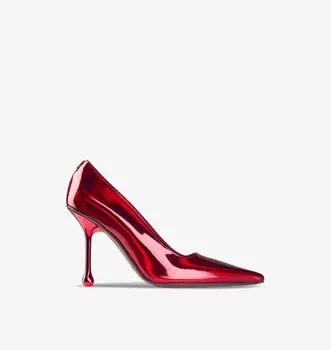 Туфли-Лодочки Ixia car-paint из лакированной кожи на каблуке Jimmy Choo, красный