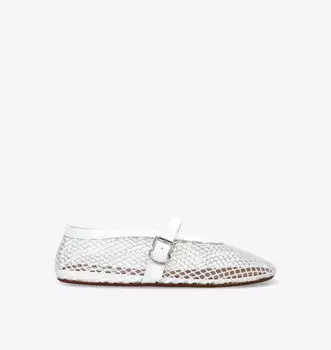 Туфли-Лодочки из искусственной кожи с вырезом «Балерина» Azzedine Alaia, белый