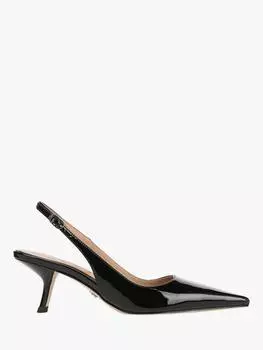 Туфли-лодочки из кожи бьянки с откидной спинкой Sam Edelman, черный