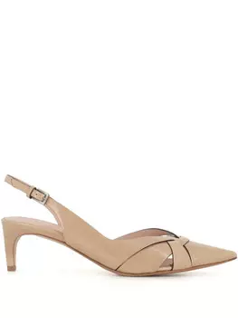 Туфли-лодочки из кожи Del Carlo 50 мм, нейтральный