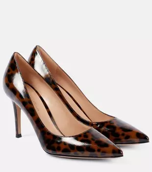 Туфли-лодочки из кожи Gianvito 85 Gianvito Rossi, цвет leopard print