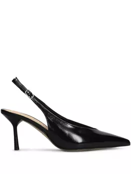 Туфли-лодочки из кожи с открытой пяткой The Seller, черный