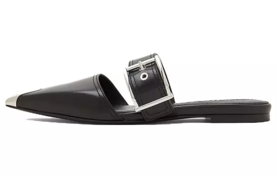 Туфли-лодочки из кожи с пряжкой Alexander Mcqueen