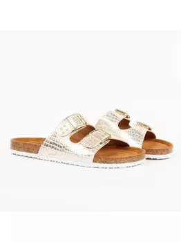 Туфли-Лодочки из крокодиловой кожи Kaporal, золото