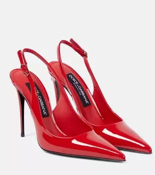Туфли-лодочки из лакированной кожи dg с пяткой на пятке Dolce&Gabbana, красный