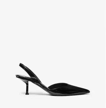 Туфли-лодочки из лакированной кожи Michael Kors Holly Patent Leather, черный