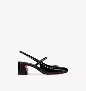 Туфли-Лодочки Janispikes 55 из лакированной кожи на каблуке Christian Louboutin, черный