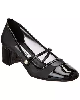 Туфли-лодочки Jimmy Choo Elisa 45 Patent & Mesh, черный