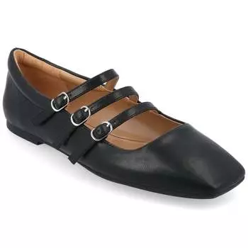 Туфли-лодочки Journee женские Tru Comfort Foam средней и большой ширины Darlin Dress Flats, черный