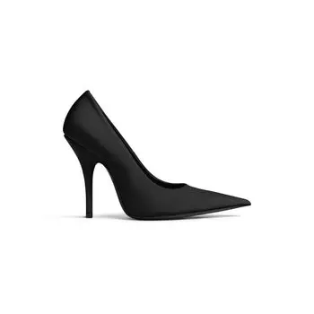 Туфли-лодочки Knife 110 мм из черного матового спандекса BALENCIAGA, черный