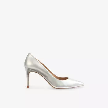 Туфли-лодочки кожаные Lk Bennett Floret на каблуке, серебряный