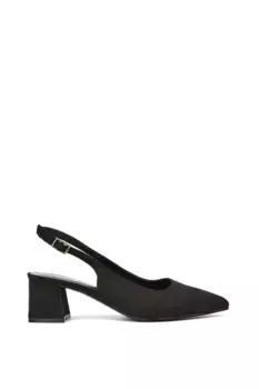 Туфли-лодочки-лодочки с открытой пяткой и острым носком "Becky" на каблуке XY London, черный