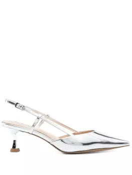 Туфли-лодочки Lola Cruz 50 мм металлические, серебряный