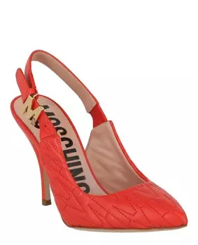 Туфли-лодочки M-стеганой формы с пяткой на пятке Moschino, оранжевый