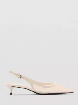 Туфли-лодочки Mango Honey Mesh Kitten Heel, белый