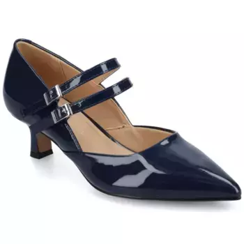 Туфли-лодочки Мэри Джейн средней и широкой ширины с острым носком и пряжкой. Journee, синий