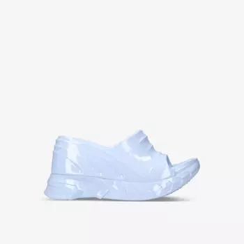 Туфли-лодочки Marshmallow на танкетке из лакированной резины Givenchy, синий