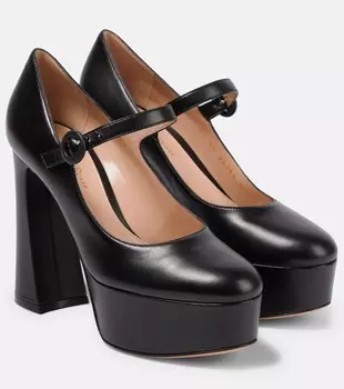 Туфли-лодочки Mary Jane на платформе Gianvito Rossi, черный