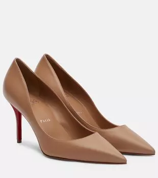Туфли-лодочки Miss Z 80 из кожи Christian Louboutin, Blush/Lin Blush