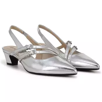 Туфли-Лодочки Monique с открытой пяткой Lifestride, серебряный