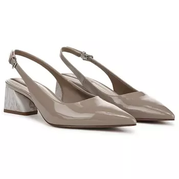 Туфли-лодочки на ремешке Franco Sarto, marble grey patent faux leather