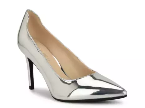 Туфли-лодочки Nine West Edden Pump, серебристый металлик