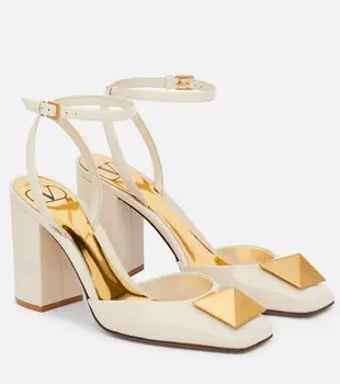 Туфли-лодочки One Stud 90 из лакированной кожи Valentino Garavani, белый