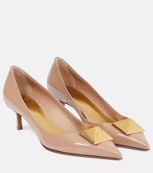 Туфли-лодочки One Stud из лакированной кожи Valentino Garavani, розовый