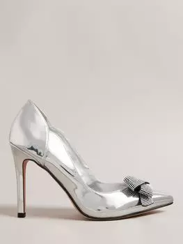 Туфли-лодочки Orlila с бантом и кристаллами Ted Baker, серебряный