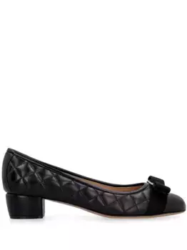 Туфли-лодочки Ornament Vara Bow 40 Ferragamo, черный
