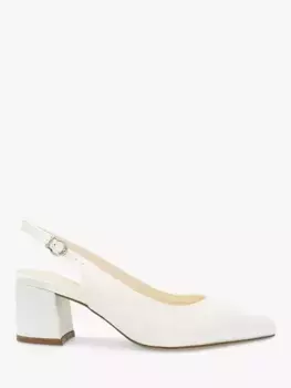 Туфли-лодочки Paradox London Bessy Wide Fit Dyeable Satin Slingback, слоновая кость