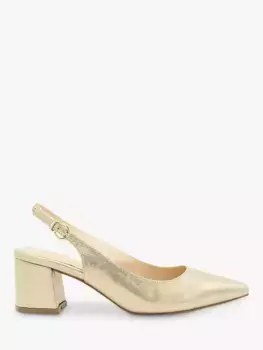 Туфли-лодочки Paradox London Imelda Shimmer Block Heel Sling Back, цвет champagne