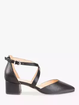 Туфли-лодочки Paradox London Wide Fit Fran Shimmer Low Block Heel, черный