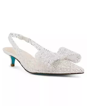 Туфли-лодочки Patti Lucite с пяткой на пятке для котят Betsey Johnson, оранжевый