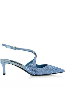 Туфли-лодочки Philipp Plein 55 мм Slingback Strass, синий