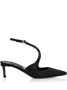 Туфли-лодочки Philipp Plein 55 мм Slingback Strass, черный