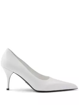 Туфли-лодочки Prada 85 мм из кожи, белый