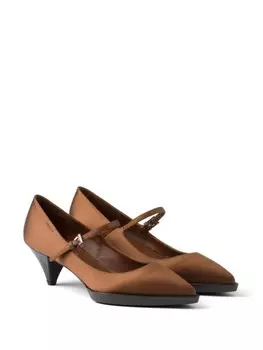 Туфли-лодочки Prada satin, коричневый
