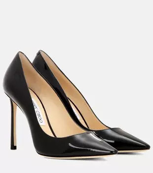 Туфли-лодочки Romy 100 из лакированной кожи Jimmy Choo, черный