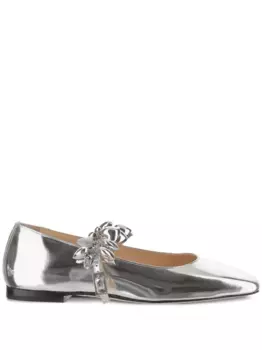Туфли-лодочки с эффектом металлик MACH & MACH, серебяный