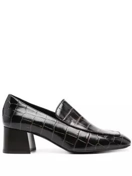 Туфли-лодочки с блочным каблуком 55 мм TOTEME, коричневый