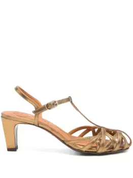 Туфли-лодочки с квадратным носком Chie Mihara, золотой