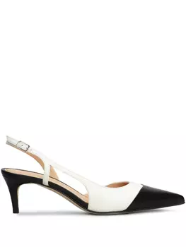 Туфли-лодочки с открытой пяткой 60 мм The Seller, белый