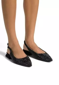 Туфли-лодочки с открытой пяткой Alma en Pena, черный