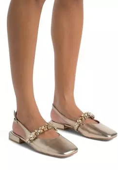 Туфли-лодочки с открытой пяткой Alma en Pena, цвет Bronce