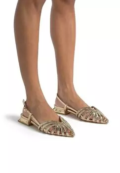 Туфли-лодочки с открытой пяткой CANGREJERA PEDRERA Alma en Pena, золотистый