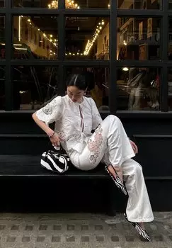 Туфли-лодочки с открытой пяткой NA-KD, белый