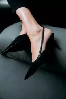 Туфли лодочки с ремешком на пятке H&M, черный