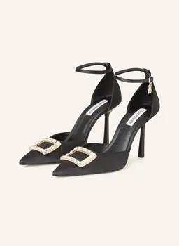 Туфли-Лодочки с ремешком на пятке, украшенные драгоценными камнями Steve Madden, черный